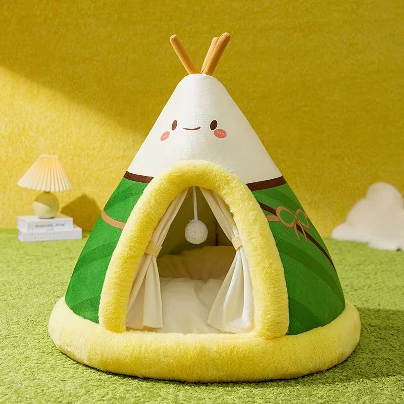 CozyPaws Tent Nest – All-Season Hideaway Bed for Dogs and Cats