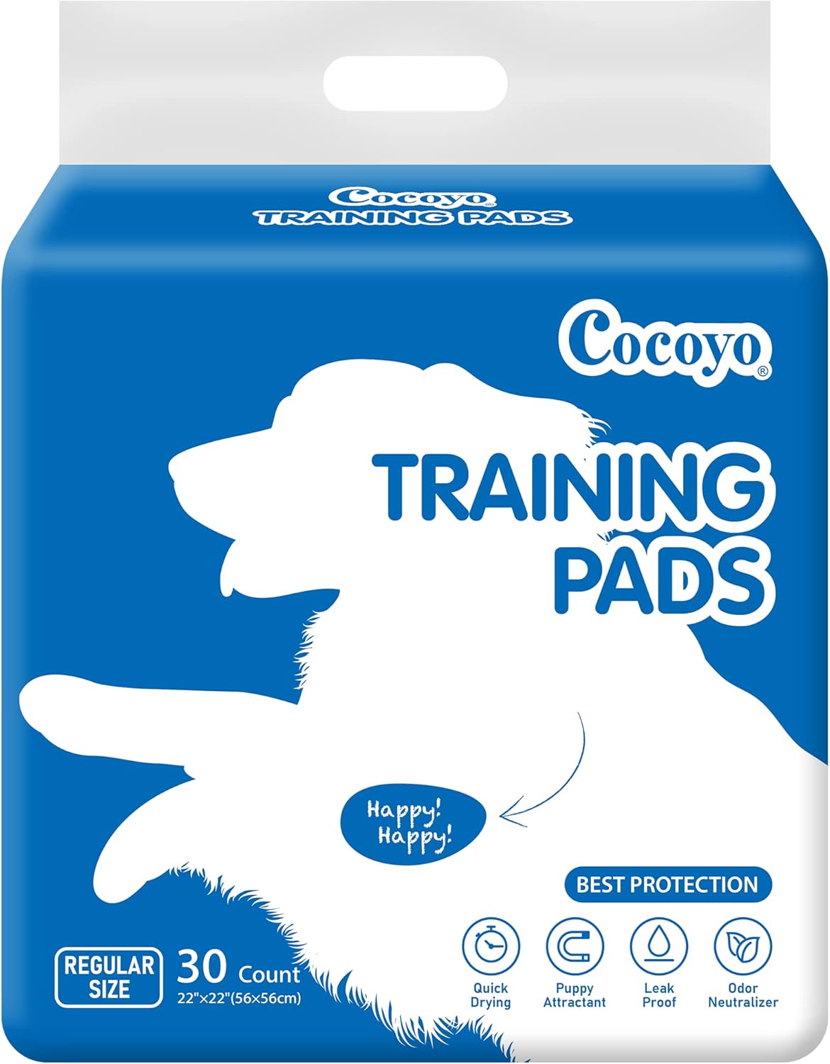 COCOYO Best Value Training Pads – 30 Count | Super Absorbent Dog Pee Pads for All Life Stages