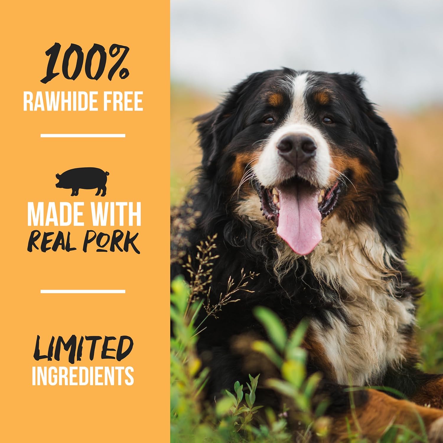 Grillerz Pork Femur Bone – 100% Rawhide Free, Made with Real Pork, Natural Dog Treat